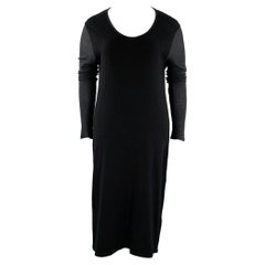 DAMIR DOMA Size L Black Viscose Blend Long Sleeve Dress