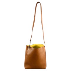 DRIES VAN NOTEN Brown Silver Leather Cross Body Bag