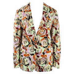 DRIES VAN NOTEN Talla 12 Chaqueta de algodón multicolor Blazer