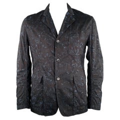 ENGINEERED GARMENTS Taglia L Giacca da lavoro in cotone nero blu marmorizzato