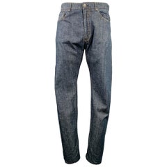 ENGINEERED GARMENTS Size 34 Blue Contrast Stitch Cotton 5 Pocket Jeans