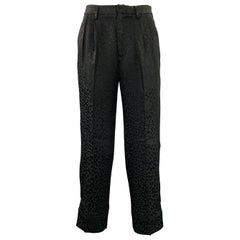 NOIR KEI NINOMIYA Size XS Black Triacetate Blend Jacquard Zip Fly Dress Pants