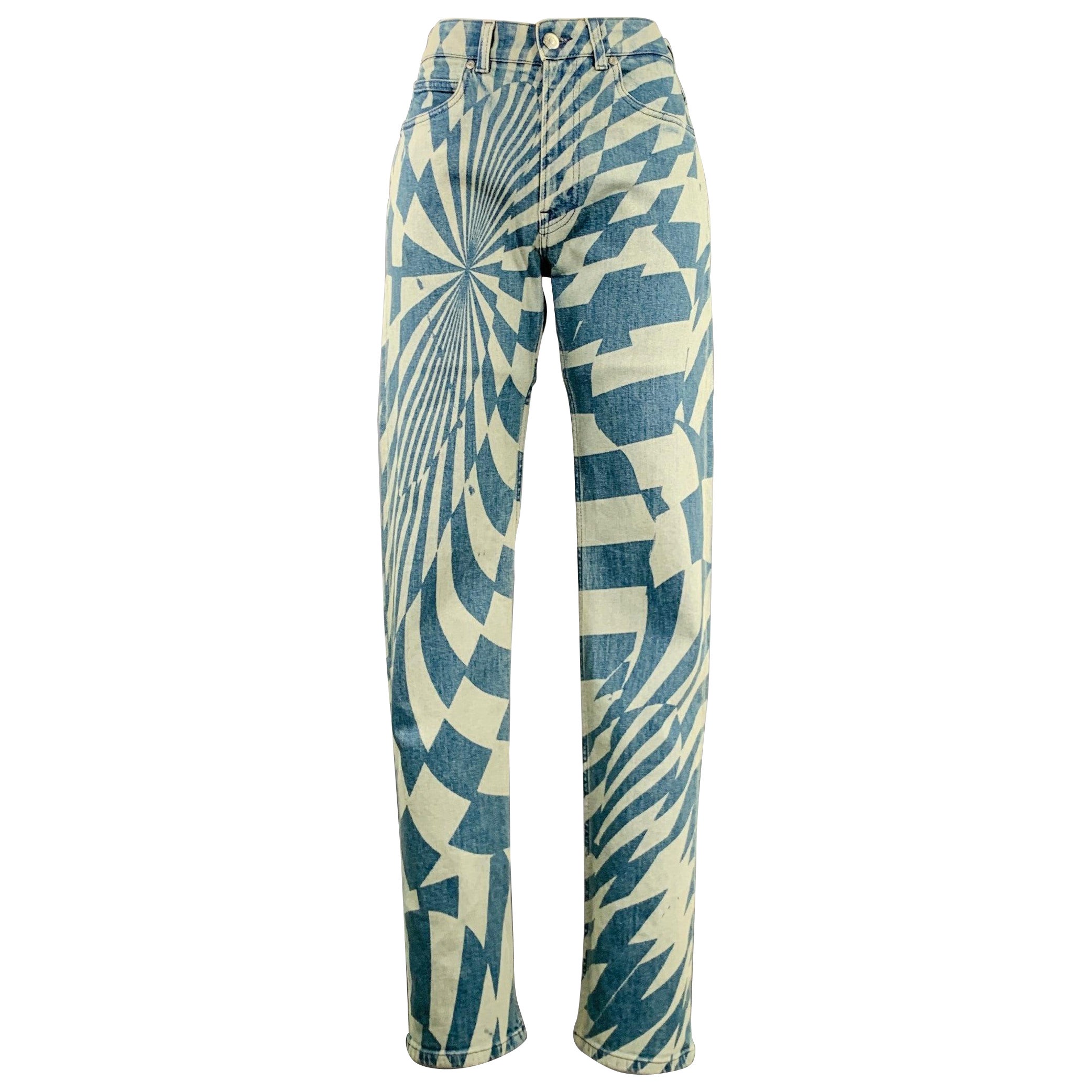 STELLA McCARTNEY Size XS Blue Light Blue Cotton Blend Jeans For Sale