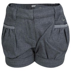 Chloe Grey Textured Cotton Shorts 18 Months