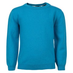 Burberry Children Blue Novacheck Shoulder Patch Detail Sweater 8Yrs