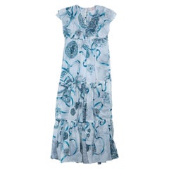 Roberto Cavalli Angels White Printed Tiered Maxi Dress 14 Yrs