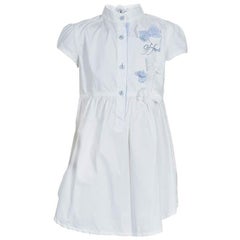GF Ferre White Swarovski Logo Dress 6 Yrs
