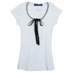 Roma e Tosca White Lace Trim Tshirt 6 Yrs