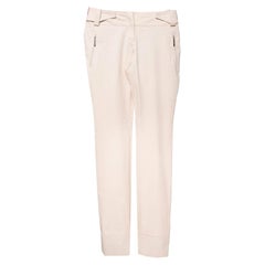 Dior Boutique Beige Cotton Cuffed Hem Pants S