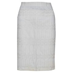 Missoni mini-jupe en dentelle crème M