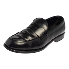 Tod's Penny Slip On Loafers aus schwarzem Leder Größe 43