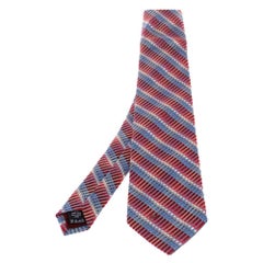Valentino Vintage Multicolor Ombre Diagonal Striped Silk Tie