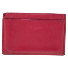 Saint Laurent Fuchsia Leather Card Holder