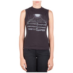 Peter Pilotto Débardeur en coton imprimé Pixel Moon noir M.