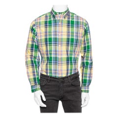 Ralph Lauren Multicolor Oxford Plaid Cotton Button Front Shirt M