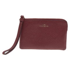 Coach - Porte-cartes en cuir - Poignet - Bourgogne