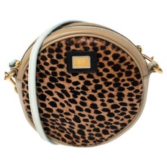 Dolce & Gabbana Multicolor/Leopard Print Calf Hair And Leather Shoulder Bag