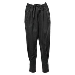 Bottega Veneta Black Cotton Zip Detail Trousers L
