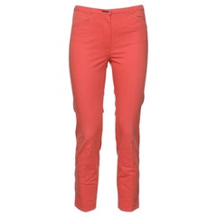 Sportmax Koralle Rosa Baumwolle Hose mit konisch zulaufendem Bein S