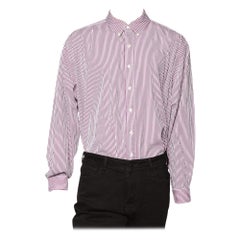 Ralph Lauren Purple Striped Cotton Button Front Shirt 3XB