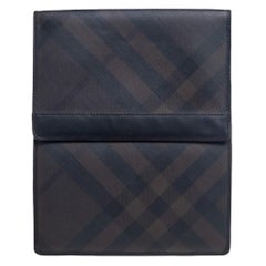 Burberry Dark Brown/Black Smoke Check PVC iPad Cover