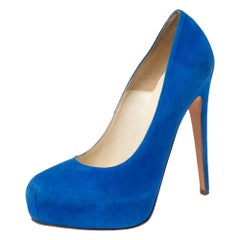Brian Atwood Escarpins à plateforme Maniac bleu roi taille 38,5