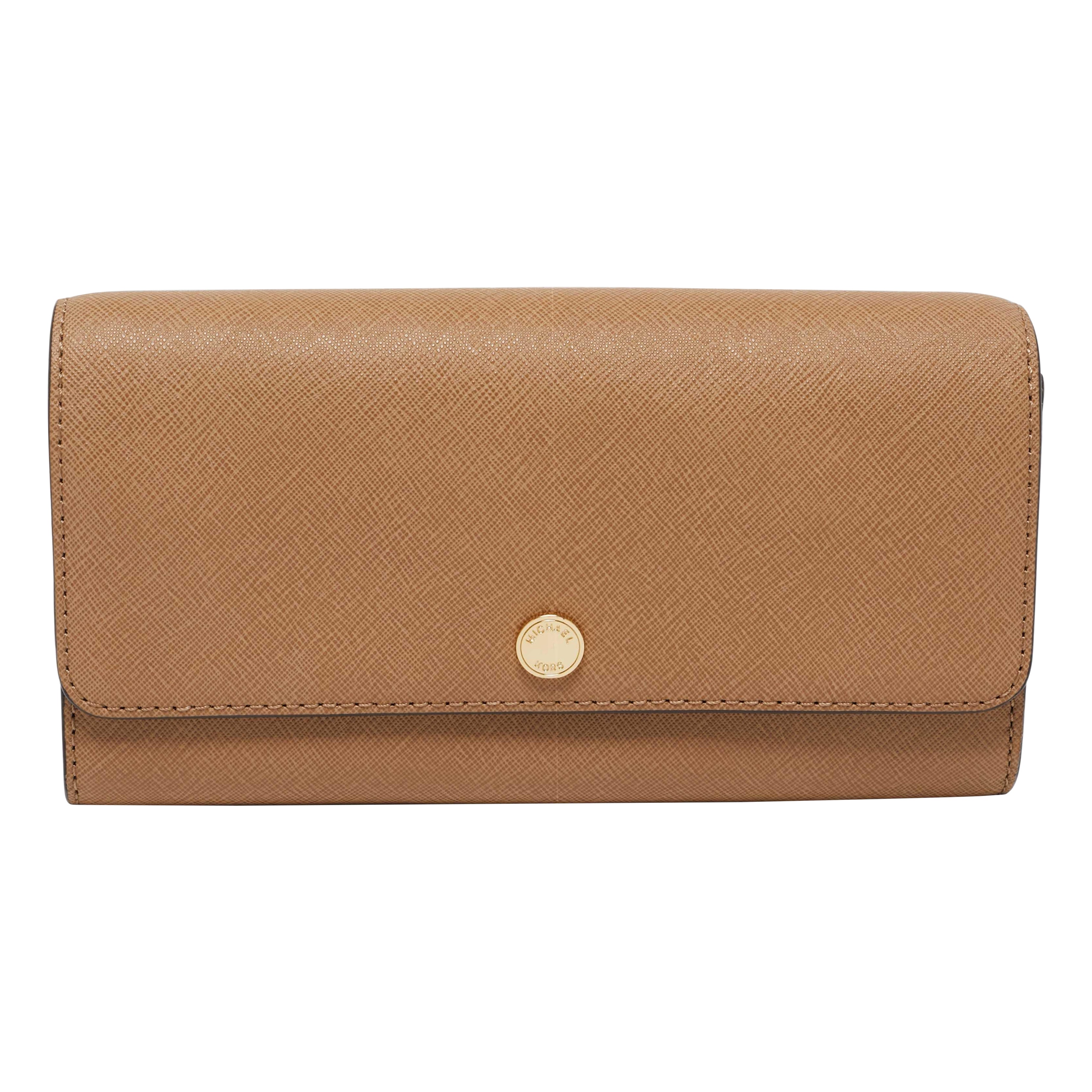 Michael Kors Beige Saffiano Leather Wallet For Sale at 1stDibs