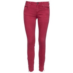 Jeans Burberry Brit bordeaux de taille moyenne S