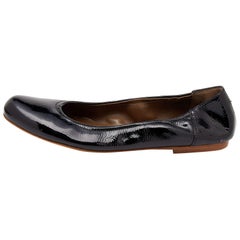 Marni Black Patent Leather Scrunch Ballet Flats Size 36