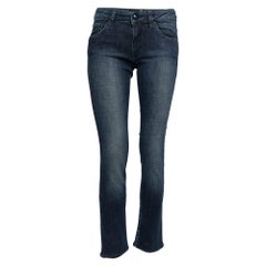 Love Moschino Blue Denim Logo Embellished Jeans S