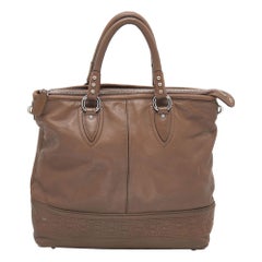 Aigner - Tote con zip in pelle color taupe scuro