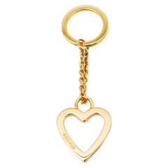 Moschino by Redwell Heart Gold Tone Keyring