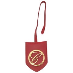 Llavero Chopard Rojo de Piel con Logotipo