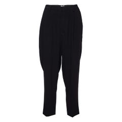 Miu Miu Pantalón cónico de crepé negro M