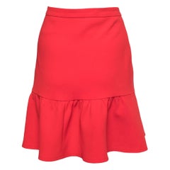 Boutique Moschino Falda acampanada de crepé rojo M
