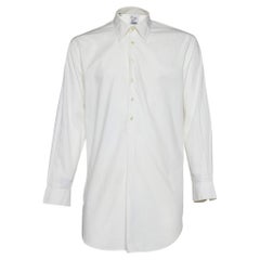 Moschino Cheap and Chic White Cotton Half Placket Dress Shirt XL