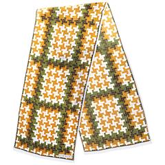 1970s Vintage Givenchy Lightweight Wool Scarf Mustard Green
