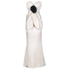 Yves Saint Laurent Haute Couture Two Piece Gown circa 1980s 10