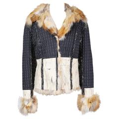Christian Dior Deconstructed Fur Jacket circa 2000s