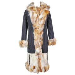 Christian Dior Deconstructed Fur Coat circa 2000s