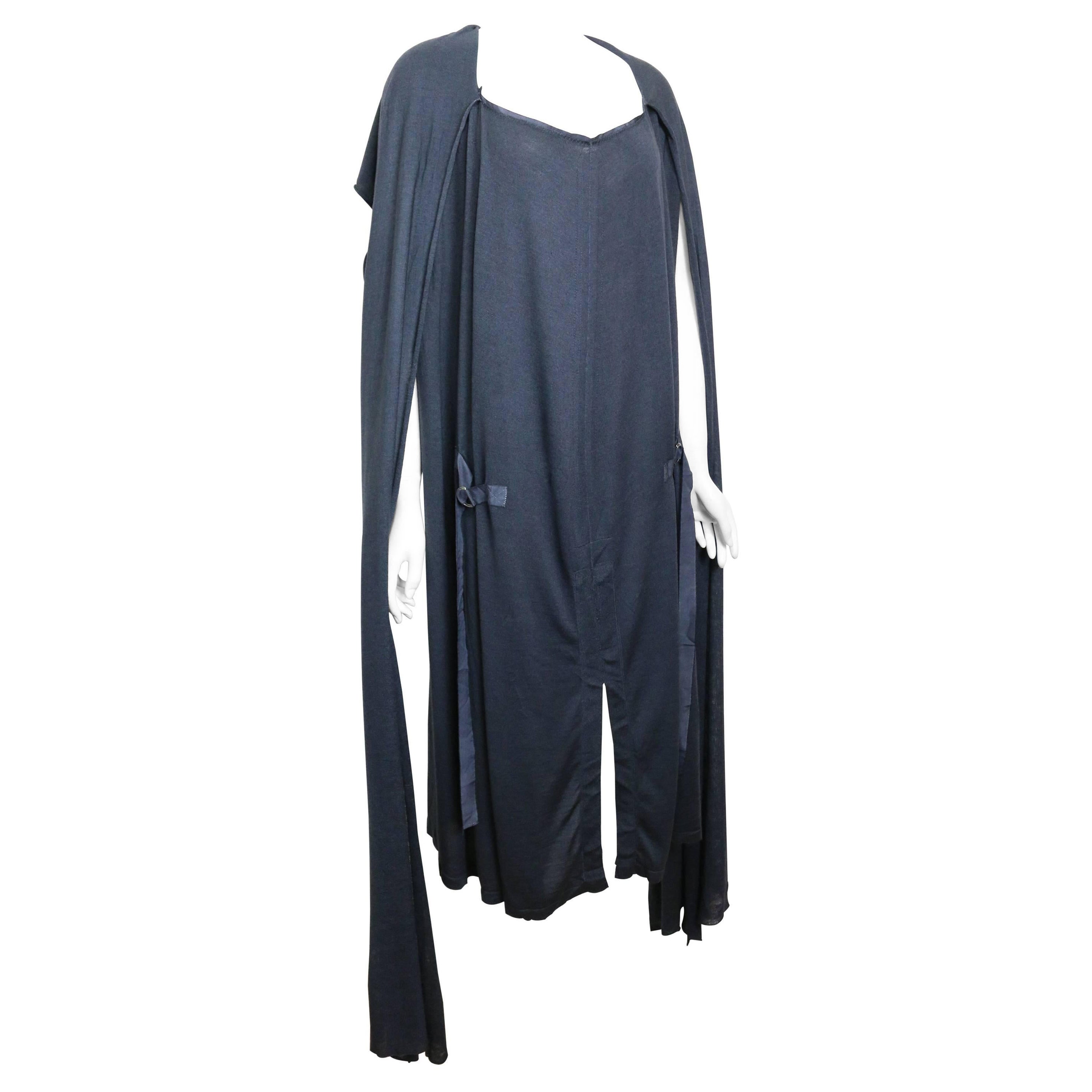 Yves Saint Laurent by Stefano Pilati Grey Wool Long Maxi Dress For Sale