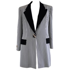 Clips White Blu Stripes Jacket