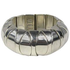 Sterling Silver Modernist Mexican Bold Link Bracelet 6