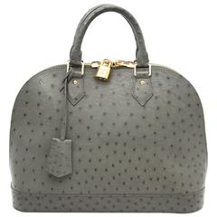 Louis Vuitton Alma PM Grey Ostrich 3