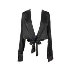 Chanel Schwarzes Seidentop