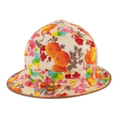 Chapeau Dior en coton à fleurs