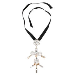 Christian Lacroix Silberne Metall-Brosche mit Anhänger