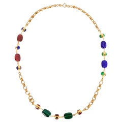 Chanel vintage Long Golden Metal Necklace