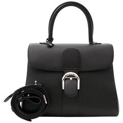 Brand New Delvaux Black Brillant MM PHW + STRAP 12