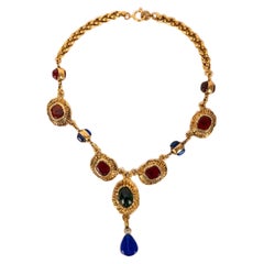 Chanel Byzantine Golden Metal Necklace, 1985